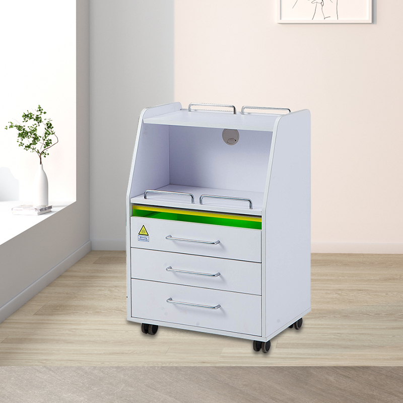 3層木質紫外線消毒移動推車，醫療消毒工具車