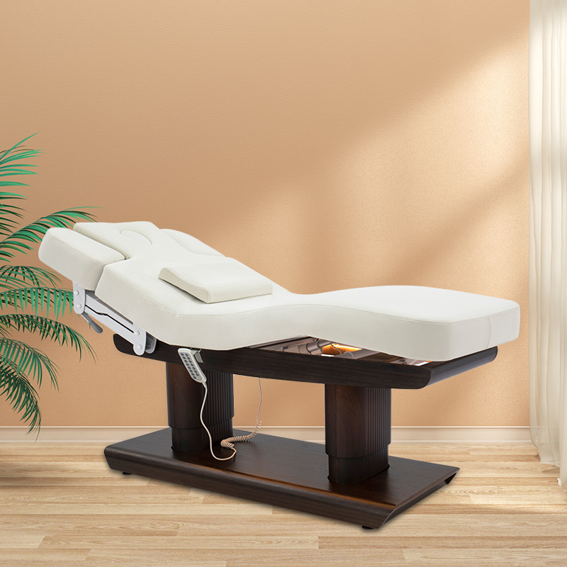 SJ-Z062F舒境雙桿升降電動美容床黑胡桃木色