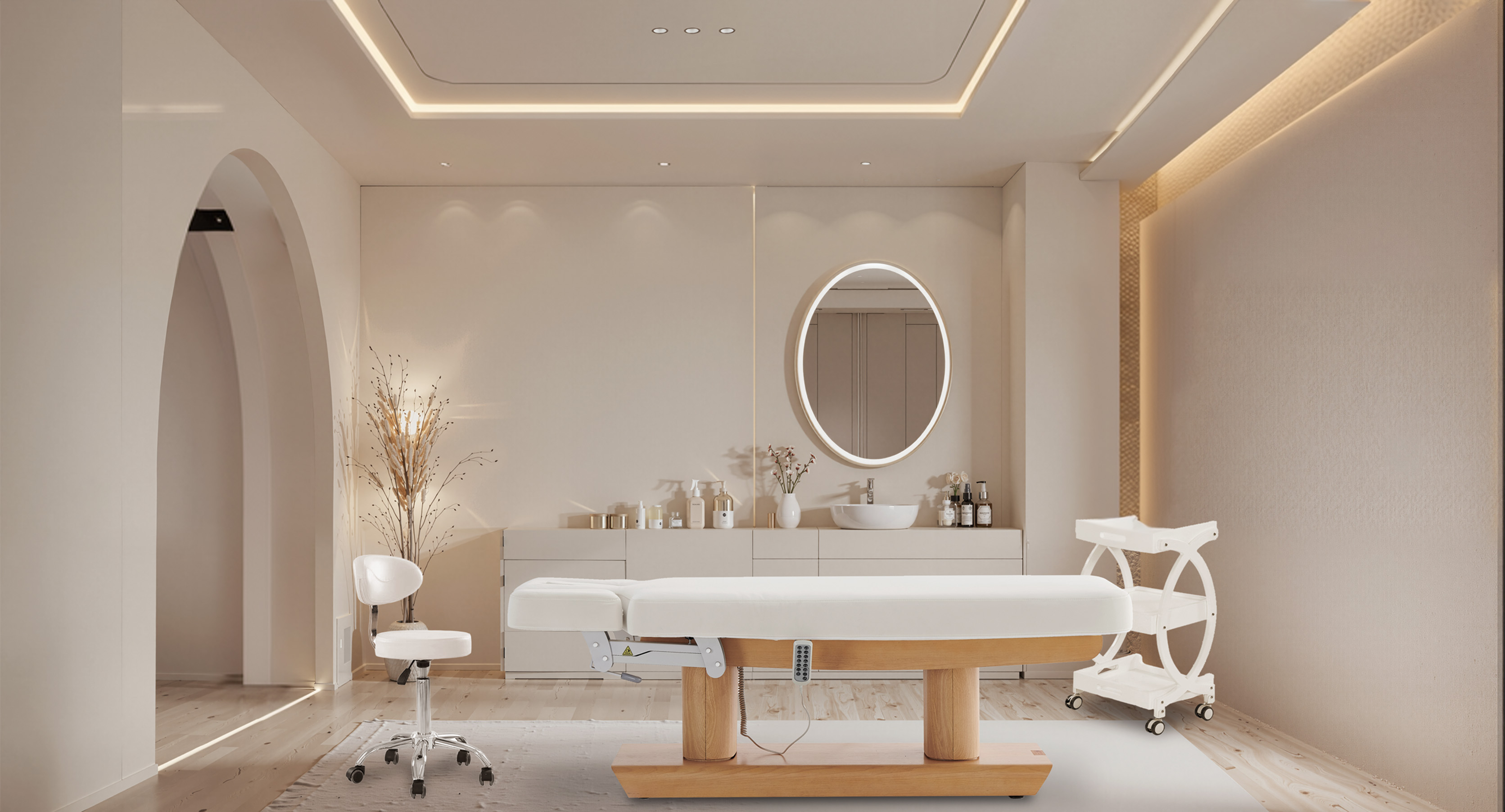 美容院詫寂風(fēng)裝修效果圖